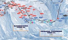 Cesana-Sansicario Ski Trail Map