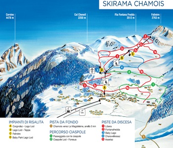 Chamois Ski Trail Map