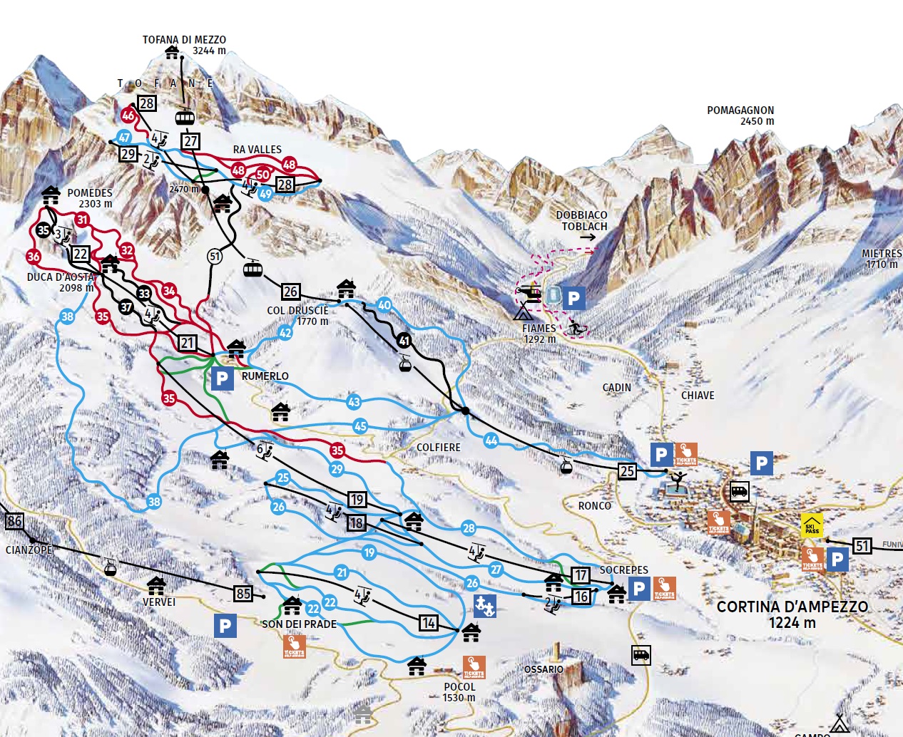 einstellen Hat verloren Signal cortina ski map Begeisterung Kuchen Kabel