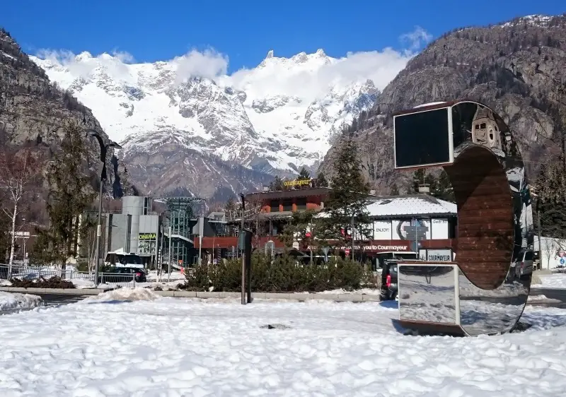 C is for Courmayeur on the sunny side of Monte Bianco (a.k.a. Mont Blanc).