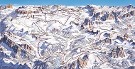 Dolomites Great War Circuit Ski Trail Map
