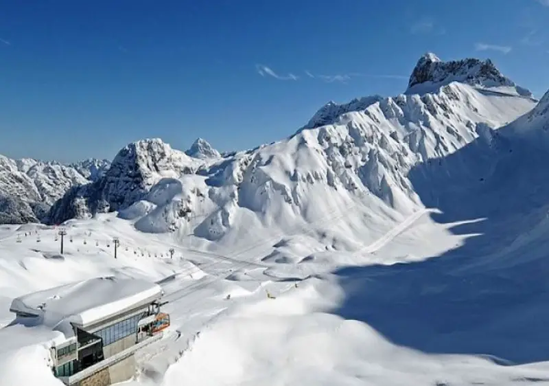 Sella Nevea - Kanin ski area at the top of the Italian side.