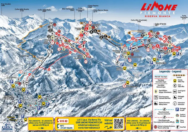 Limone Piemonte (Reserva Bianca) ski area Italy