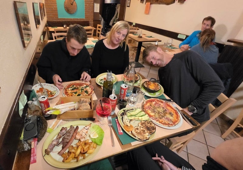 A feast at Pizzeria La Crubarsela