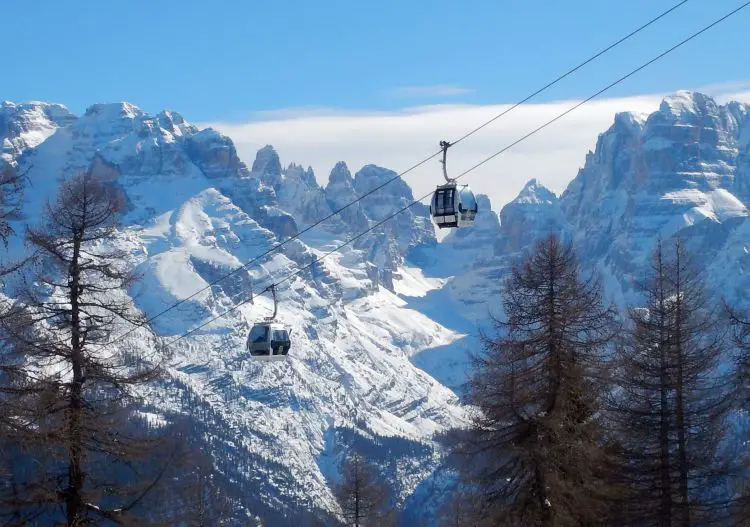 Madonna di Campiglio ski resort in the Brenta Dolomites.