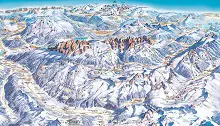 Superskirama Dolomiti Adamello Brenta Ski Resorts Map