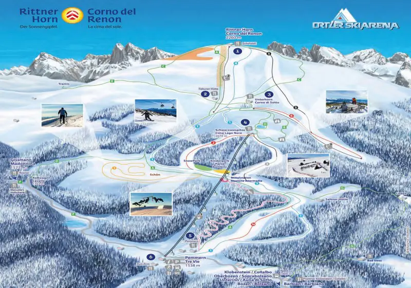 Corno del Renon - Rittner Horn ski resort Italy