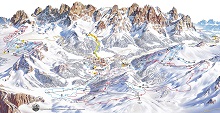 San Martino Passo Rolle Ski Trail & Piste Map
