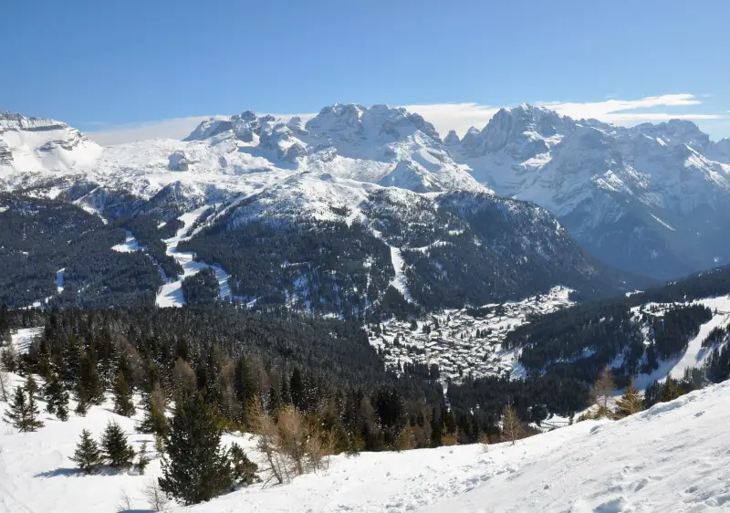 Skirama Dolomiti is in Trentino Italy & centred on the Brenta Dolomites