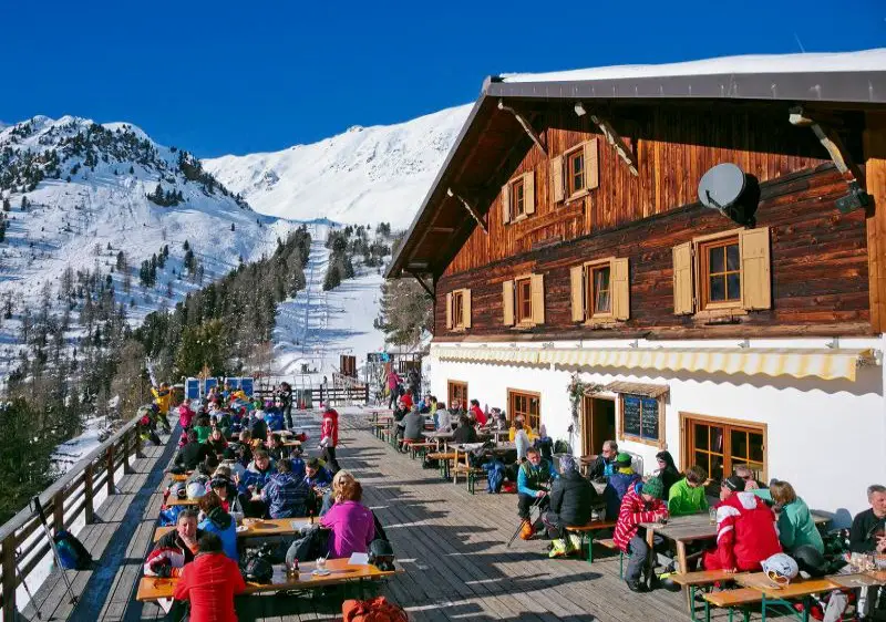 Furkelhütte rifugio at the top of the main chairlift, Trafoi ski resort Italy (Photo -©Manuela Angerer)
