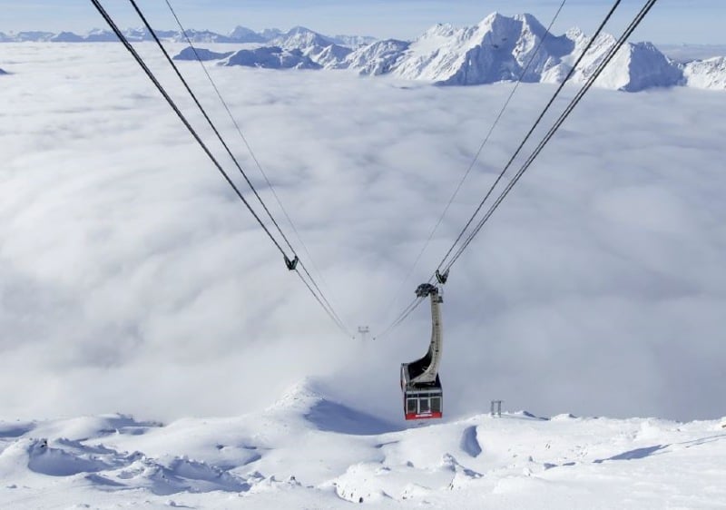Val Senales ski resort has skiable vertical of over 1,200m