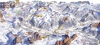 Val di Fassa Ski Trail Map