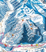 Cima Piazzi - San Colombano / Valdidentro-Valdisotto Ski Trail Map