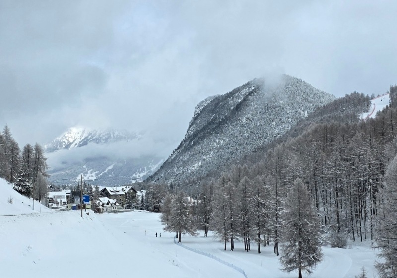 Border crossing by ski