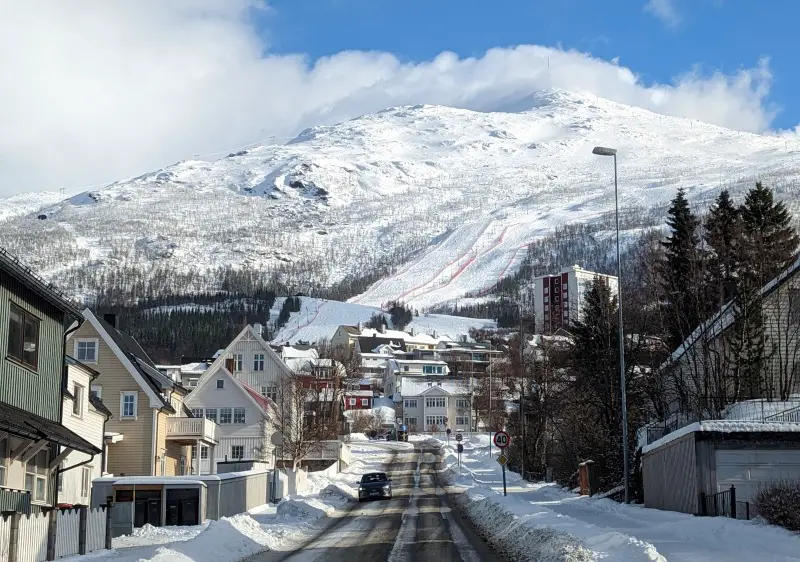 Narvikfjellet ski resort is gloriously perched above Narvik in Norway