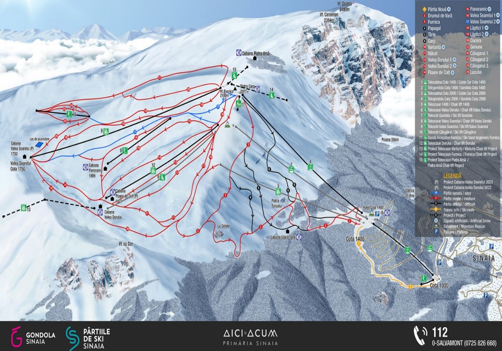 Sinai ski trail map