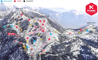 Krvavec Ski Trail Map