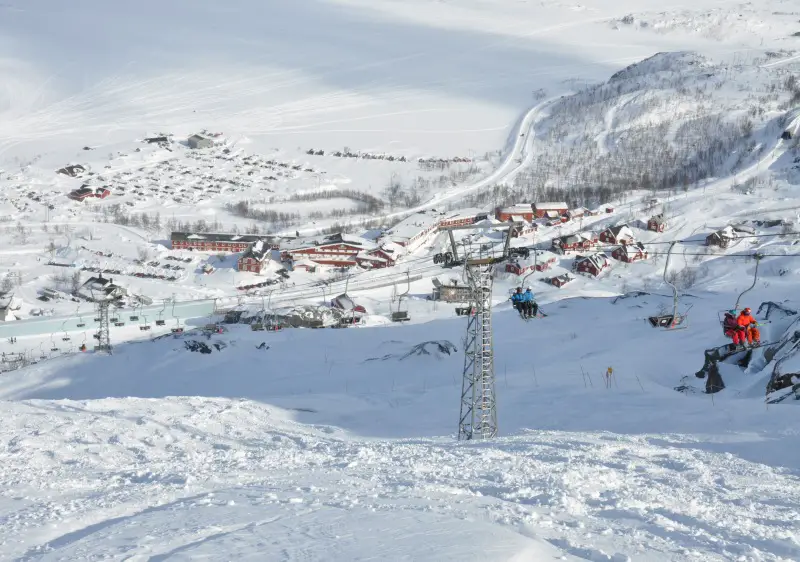 Riksgransen ski resort in Sweden