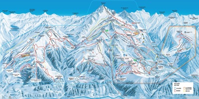 4 Vallees Ski Trail Map