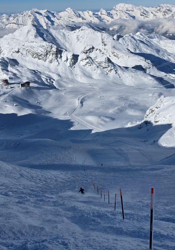 Down the line on Mont Fort