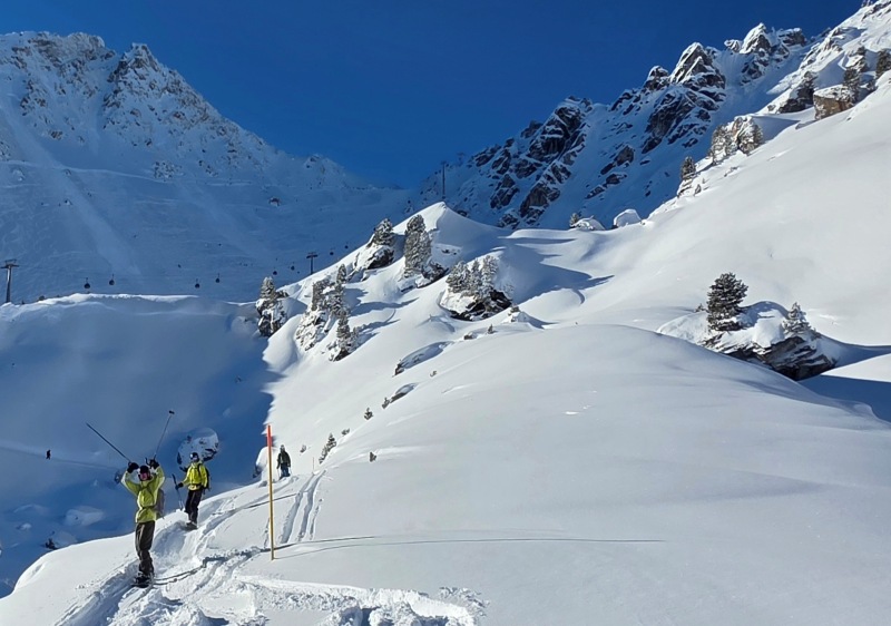 Triumphant exit from top part of Chassoure