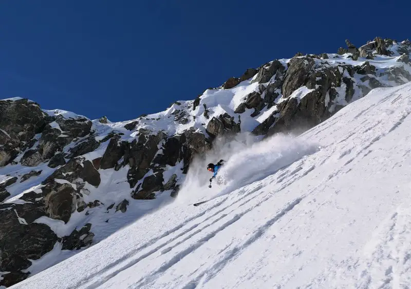 Steep powder skiing is the juice on Andermatt