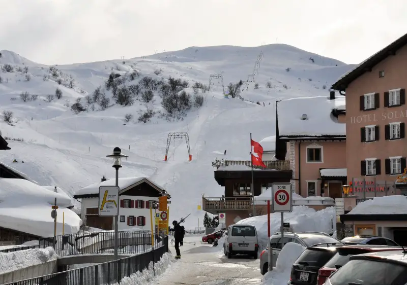 Bivio ski resort, Switzerland.