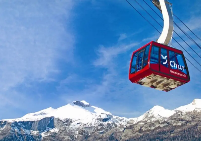 Brambrueesch ski resort, Chur Switzerland.