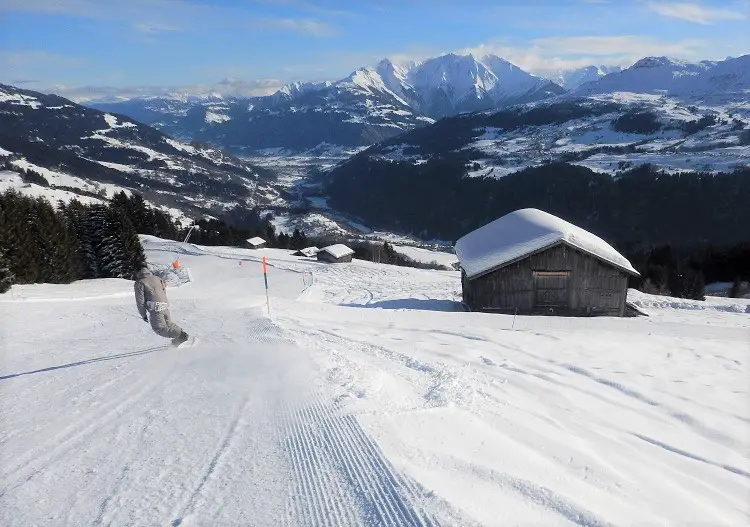 Brigels ski resort Switzerland.