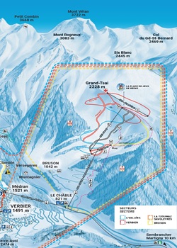 Bruson Ski Trail Map