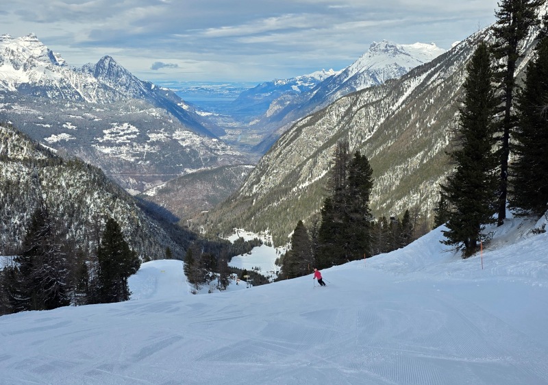 Champex-Lac ski resort, Pays du St Bernard, Valais, Switzerland