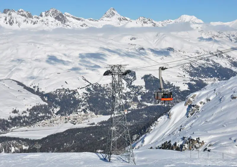 Corvatsch ski resort is the opposite of St Moritz Corviglia.