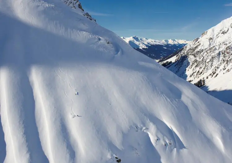 Davos Klosters has huge freeride terrain making skiing memories of a lifetime