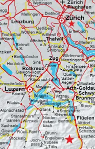  Zurich to Engelberg rail map 