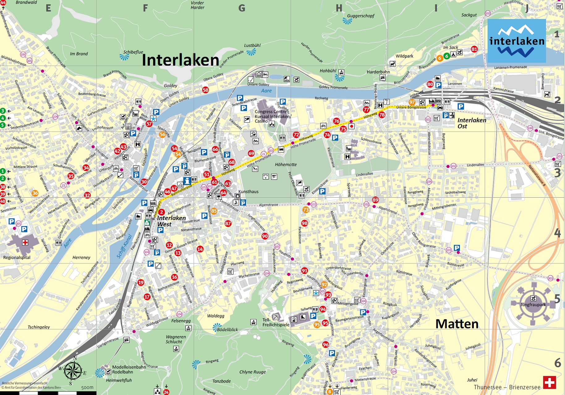 Interlaken Tourist Map