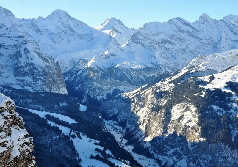 The mountains around Interlaken Switzerland are stunning in scale