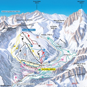 La Fouly Ski Trail Map