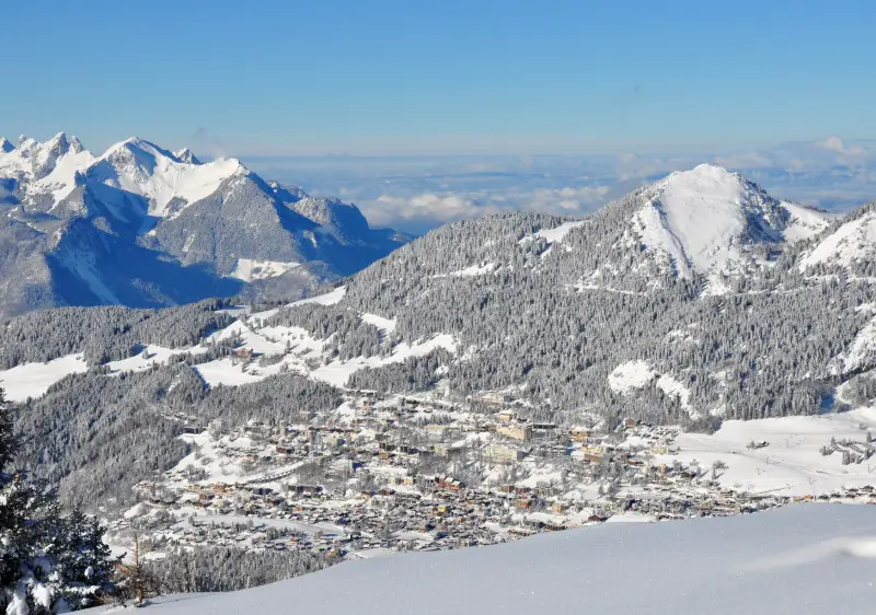 Leysin ski resort Switzerland