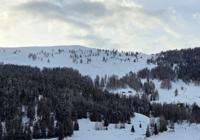 Vicheres Liddes ski area viewed from Liddes village
