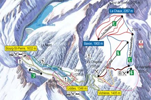 Vichères Liddes Ski Trail Map