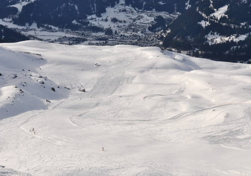 Madrisa's family friendly piste number 4 winds its way down