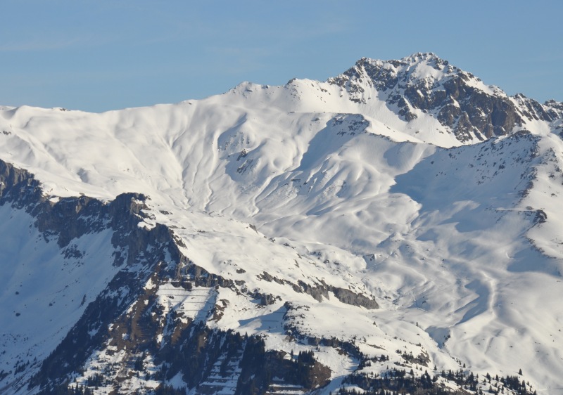 Madrisa freeride zone viewed from Gotschna
