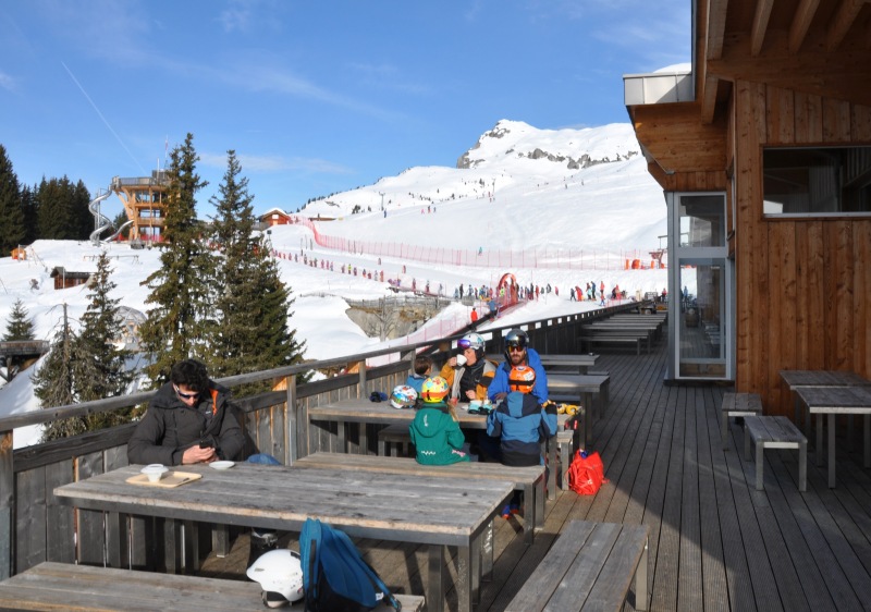 Madrisa-Alp deck overlooking Madrisa-Land kids zone