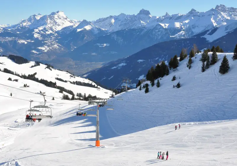 Morgins ski resort in the Portes du Soleil, Switzerland