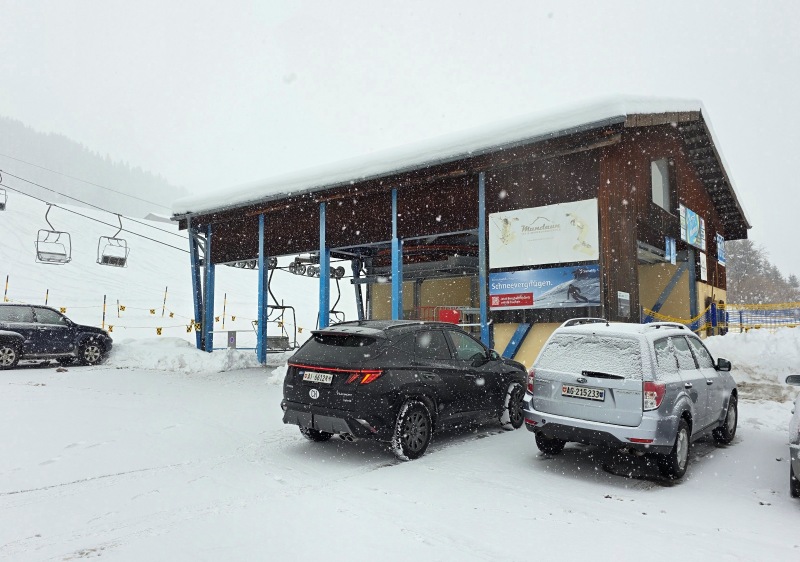 Car park at Valata village