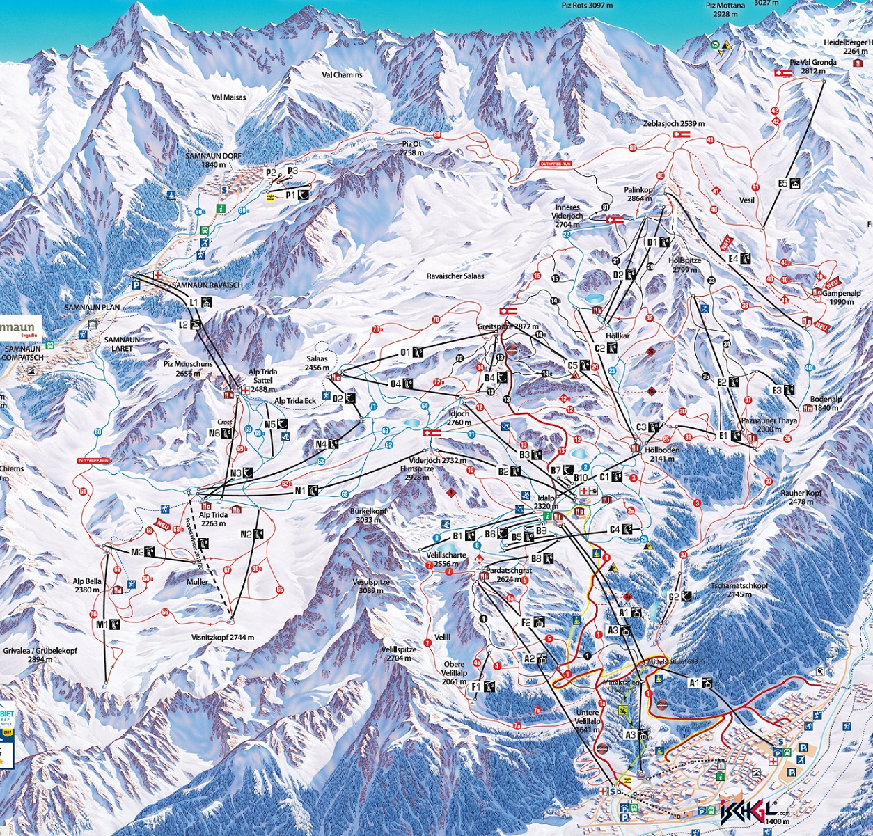 Samnaun Ski Resort Info Guide | Silvretta Arena Switzerland Review