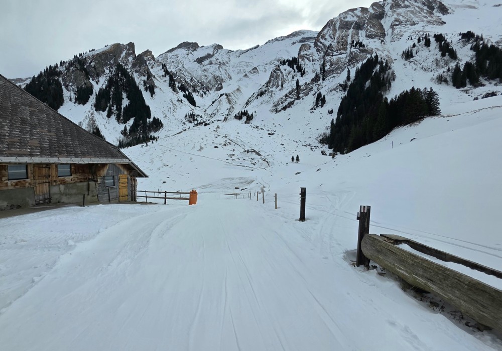 Ski trail through Schwand