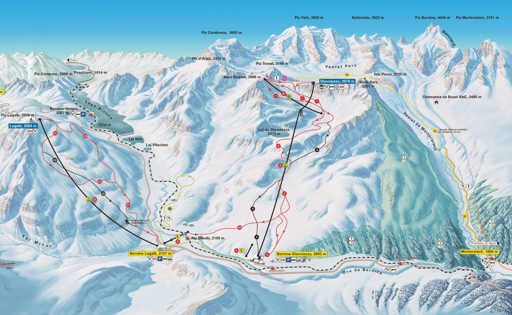 St Moritz Ski Resort Info Guide St Moritz Engadin Switzerland Review