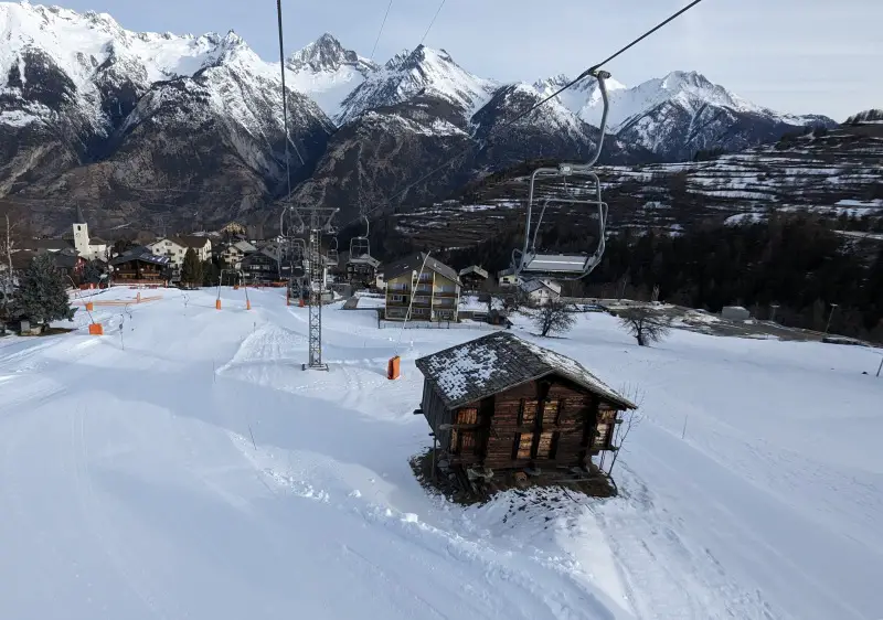 Unterbäch ski area is a wonderful secret stash in the Swiss Valais
