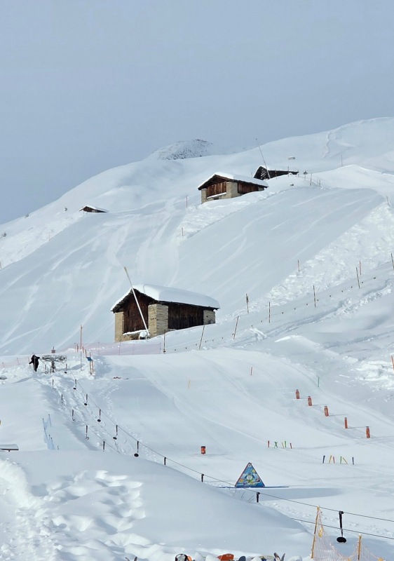 Vals novice area & pistes above